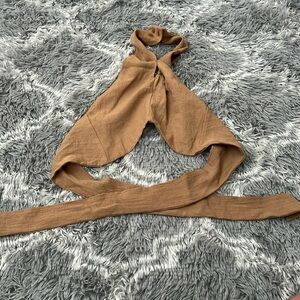 Halter, open back crop top